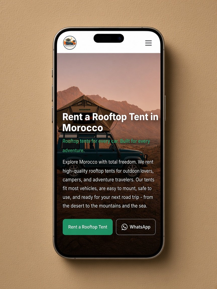 Startseite von Morocco Rooftent, Dachzelt-Vermietung in Marrakech